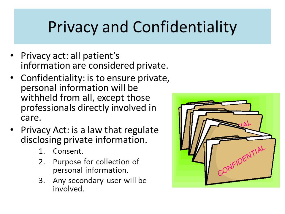 Patient consent and confidentiality
